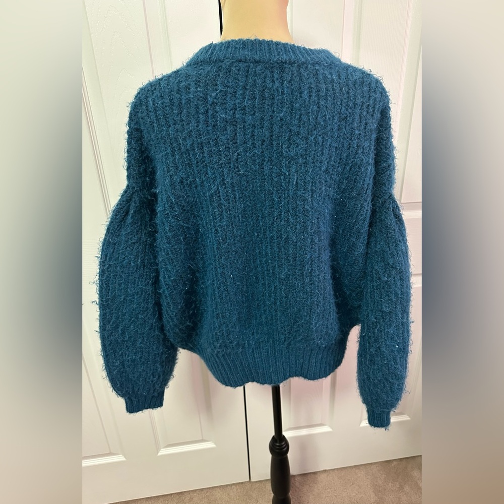 a new day Women's Teal Crew Neck Sweater - Picture 4 of 6